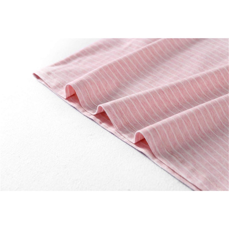 Uobzyaq Princess Nightgowns for Toddler Girls Cotton Stripe Sleepwear Pajamas Summer Short Sleeve Nightdress for 3-10 Years Pink Size 5-6Years(120) - Image 5